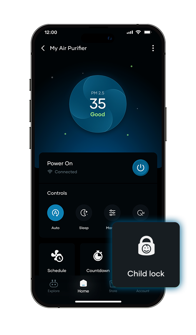 Image of a phone displaying a Qubo app alert