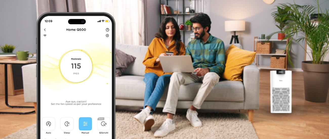 QSensAI- the smart air purifier mode by Qubo