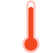 Thermometer showing hot weather