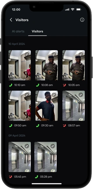 Image of a phone screen showing visitor's collage