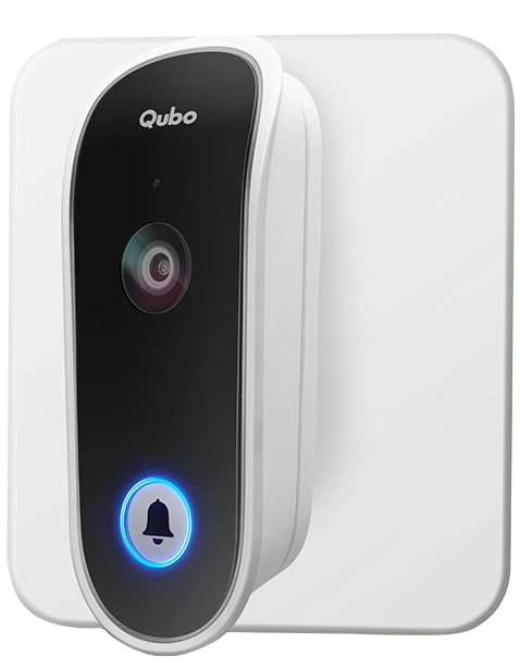Qubo Video Doorbell White Left view