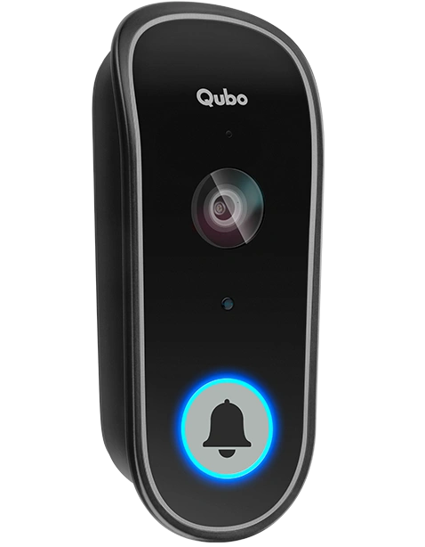 Qubo Video Doorbell Black Side view